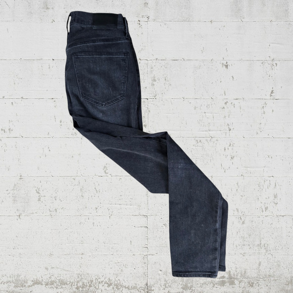 Madewell Washed Black Distressed Ankle Skinny Road Tripper Jeans Size 26 - Picture 7 of 9